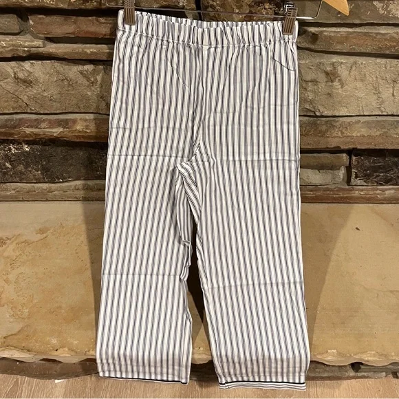 Petite Plume Navy French Ticking Cozy Cotton Blend Striped Kids Pajama Set - Picture 7 of 13